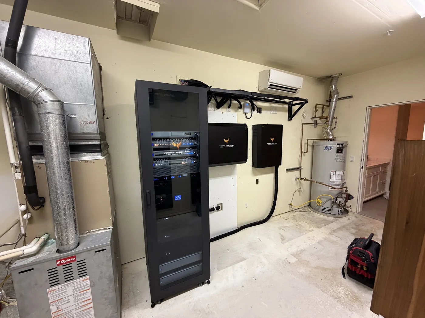 Firebird AV plant room rebuild — after the Santa Ynez estate system takeover